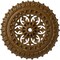 Ekena Millwork Sellek Ceiling Medallion (Canopies up to 1 1/8"), 18 1/2"OD x 7/8"ID x 1 1/2"P, Smokey Topaz Crackle CM18SKSTC - alternate 1